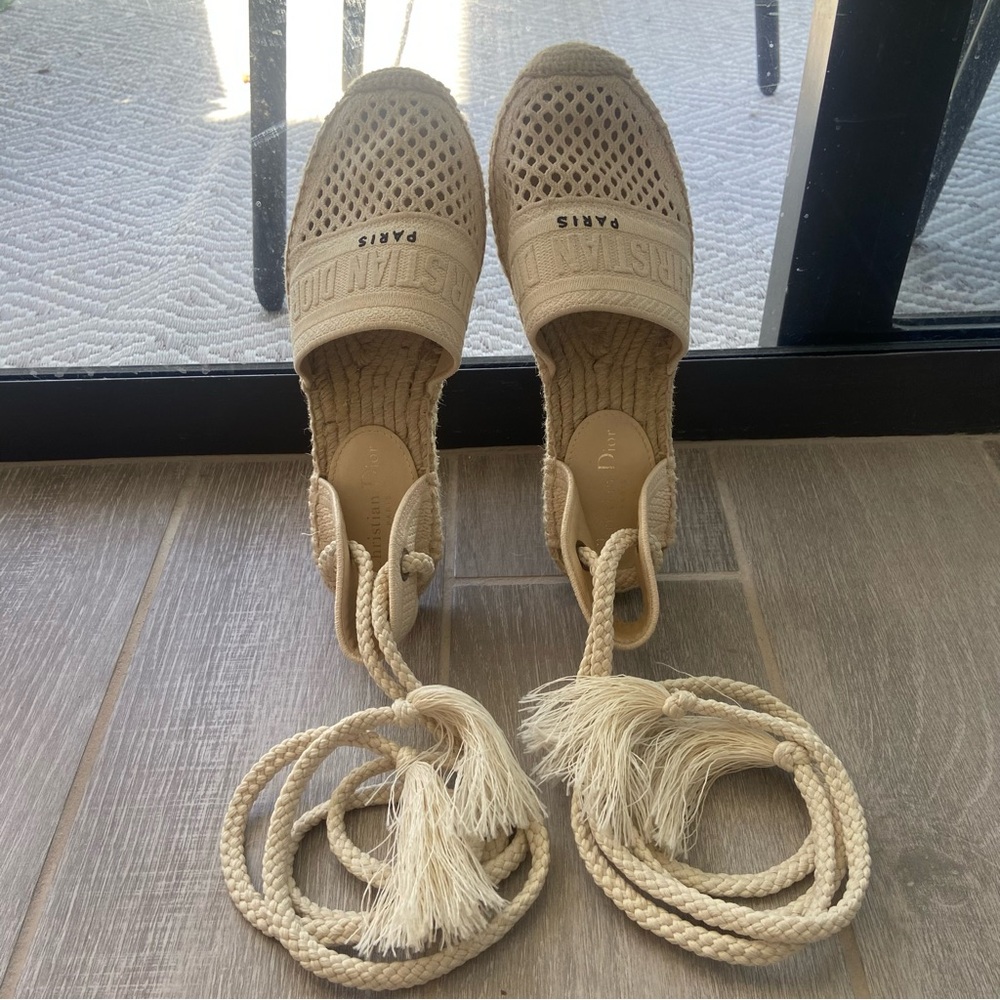 Christian Dior Grandville Espadrille with Laces Size 37
